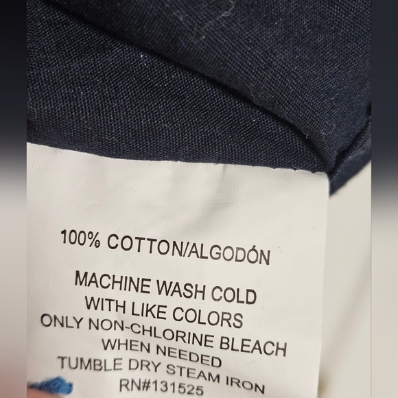 Beverly Hills Polo club short sleeve mens  XL button down shirt top navy blue - Picture 4 of 5